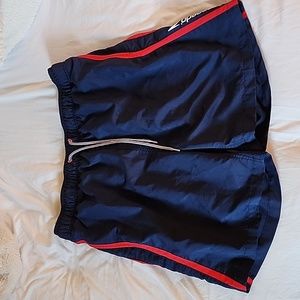 Men's Speedo swim trunk dark blue/red